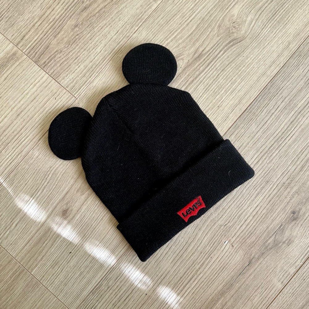 Levis' × Disney Black Mickey Mouse Ear Limited Edition Beanie Hat